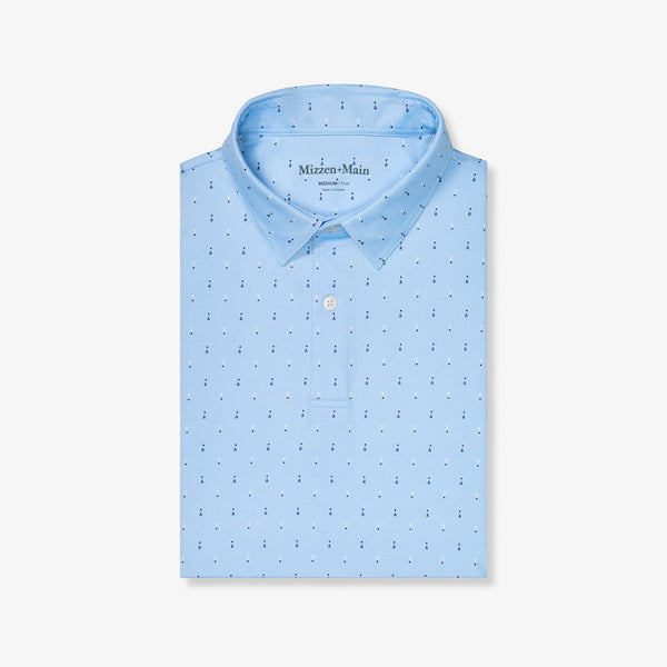 Halyard Polo - Light Blue Exclamation&nbsp;Geo, featured product shot