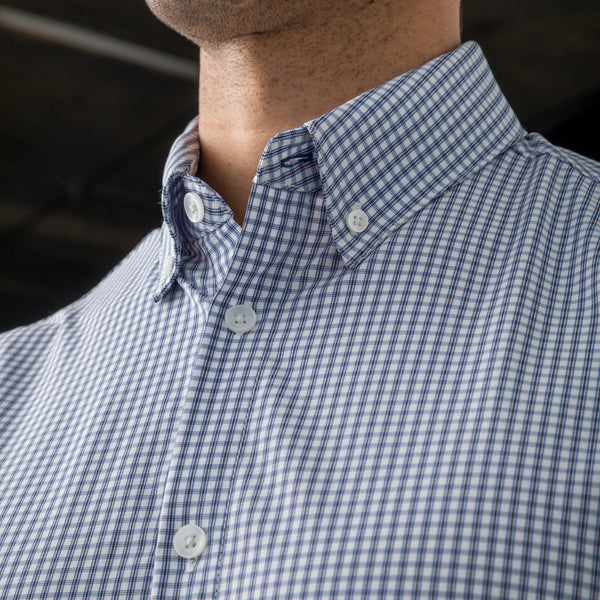 Alden - Blue Black Micro Check, lifestyle/model photo