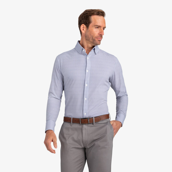 Archer - Navy Rounded Square Print, lifestyle/model photo