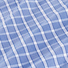 Barnes - Blue White Check, fabric swatch closeup