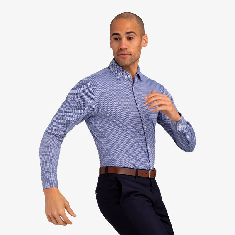 Beckett - Blue Gingham, lifestyle/model