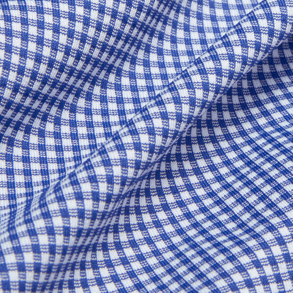 Beckett - Blue Gingham, fabric swatch closeup