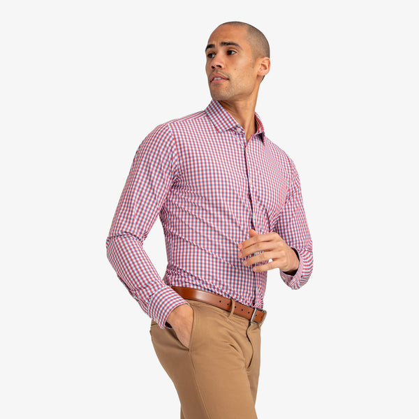 Bishop - Red White Blue Check, lifestyle/model photo