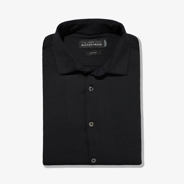 Cole - Black Solid Sport Shirt, featured product shot