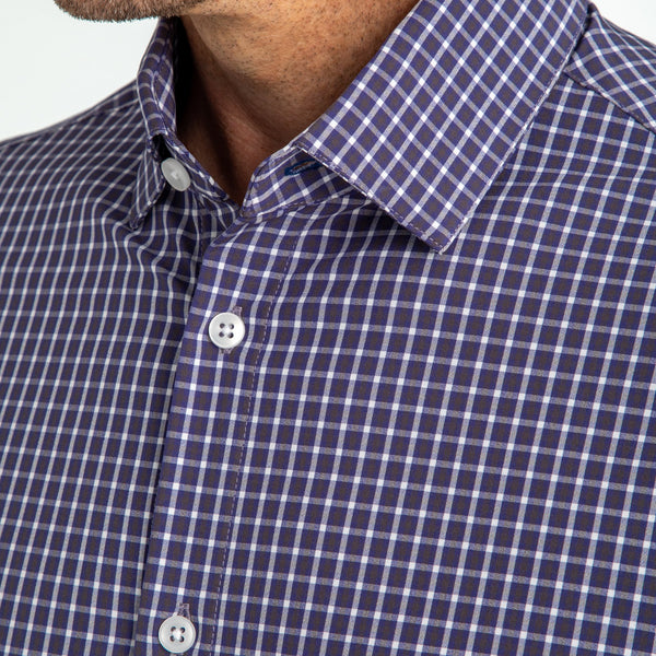 Cunningham - Navy Grey Check, lifestyle/model photo