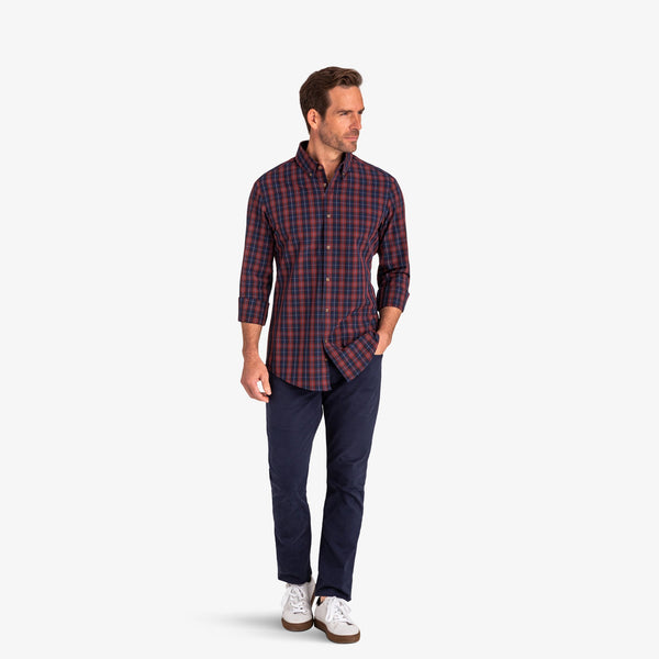Draper - Navy Red Multi Plaid, lifestyle/model photo