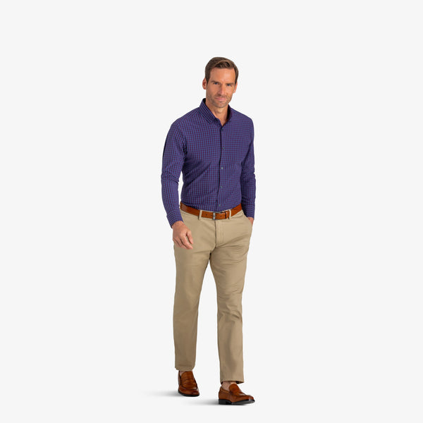 Holmes - Blue Burgundy Mutli Gingham, lifestyle/model photo