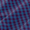 Holmes - Blue Burgundy Mutli Gingham, fabric swatch closeup