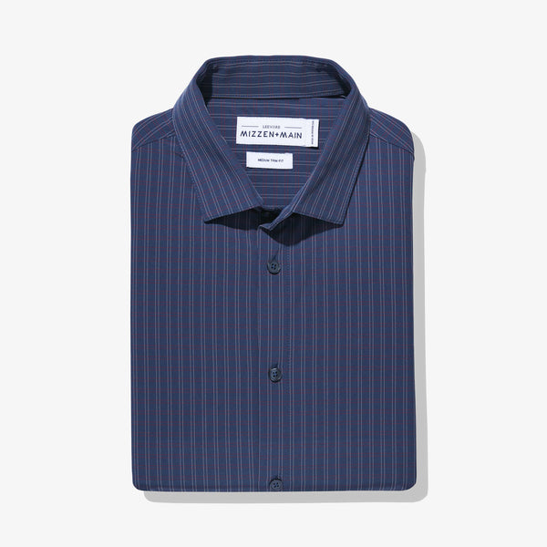 Locke - Navy Red Grid Check, featured product shot