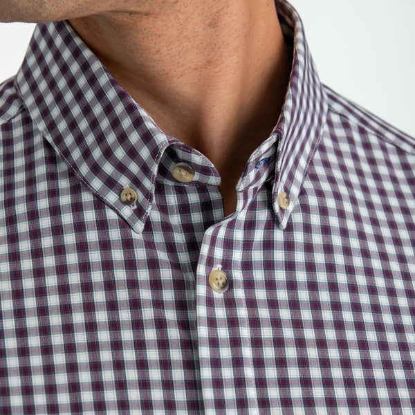 Malloy - Purple Green Check, lifestyle/model photo