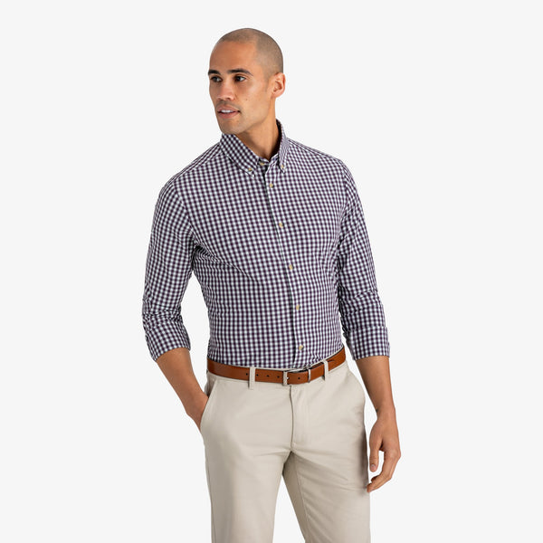 Malloy - Purple Green Check, lifestyle/model photo