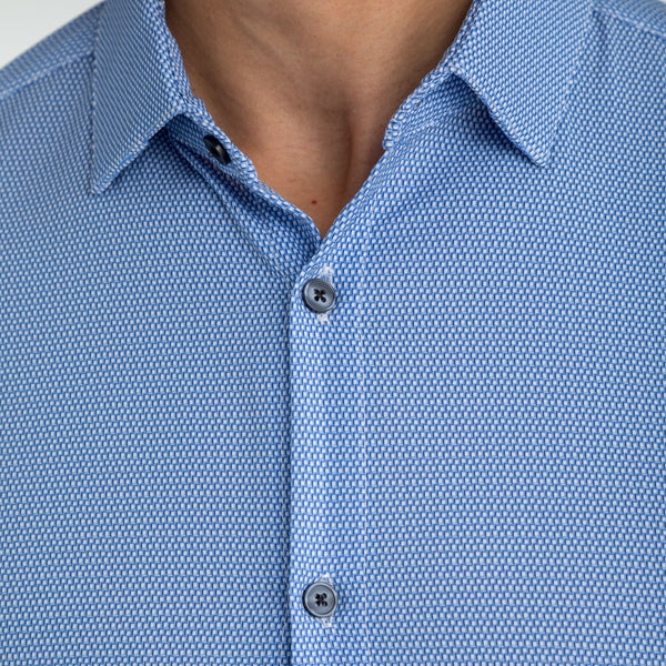 McClane - Blue Navy Mirco Square Print, lifestyle/model photo