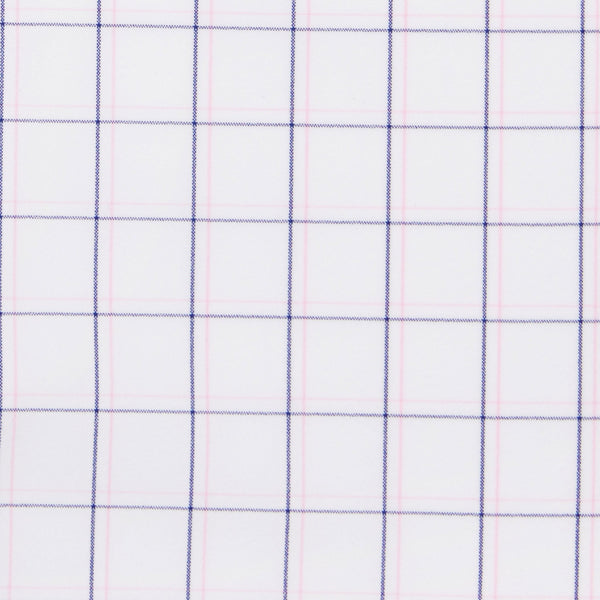 McCall - White Multi Check, fabric swatch closeup