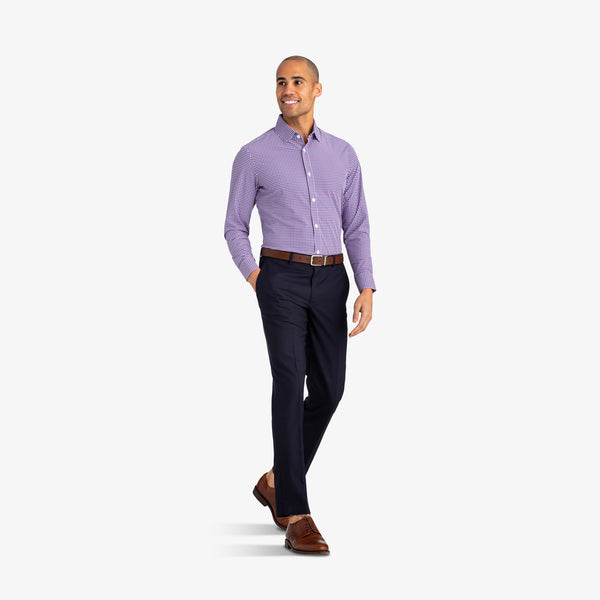 Montoya - Purple Blue Multi Check, lifestyle/model photo