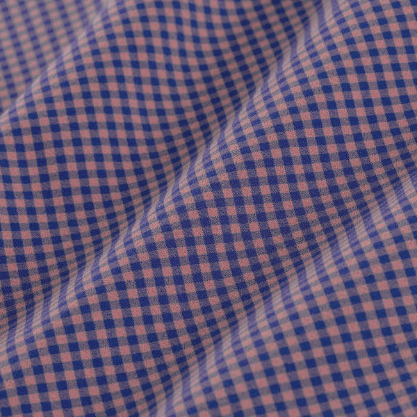 Peterson - Red Blue Check, fabric swatch closeup