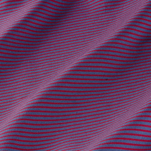 Phill Mickelson Golf Polo - Red/Blue Stripe, fabric swatch closeup