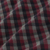 Plainview - Maroon Grey Black Check, fabric swatch closeup