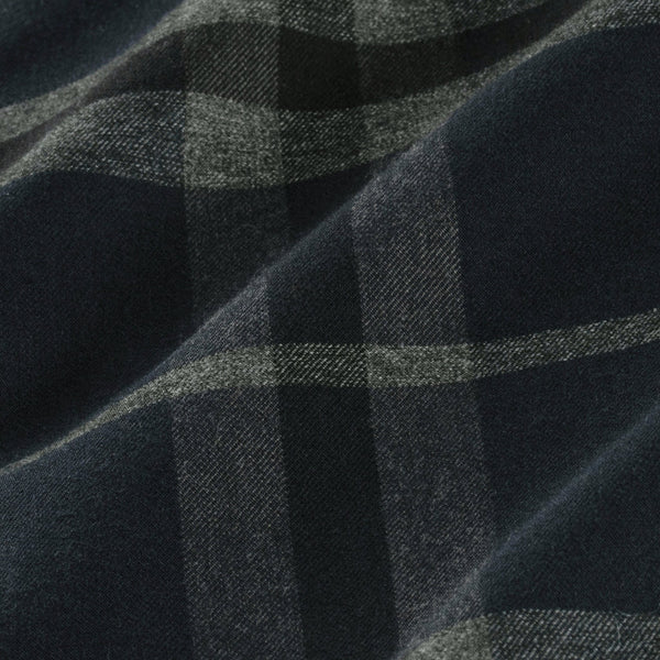 Proctor - Navy Large Check, fabric swatch closeup