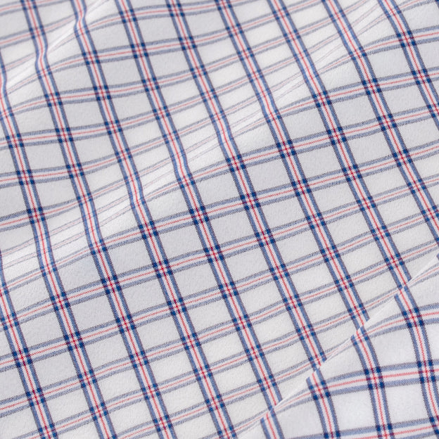 Navy Red Window Pane Close-up/Swatch