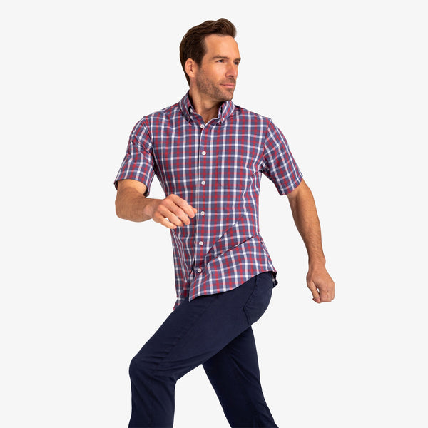 Ripley - Red Navy Check, lifestyle/model photo