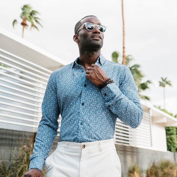 Robinson - Light Blue Print, lifestyle/model photo