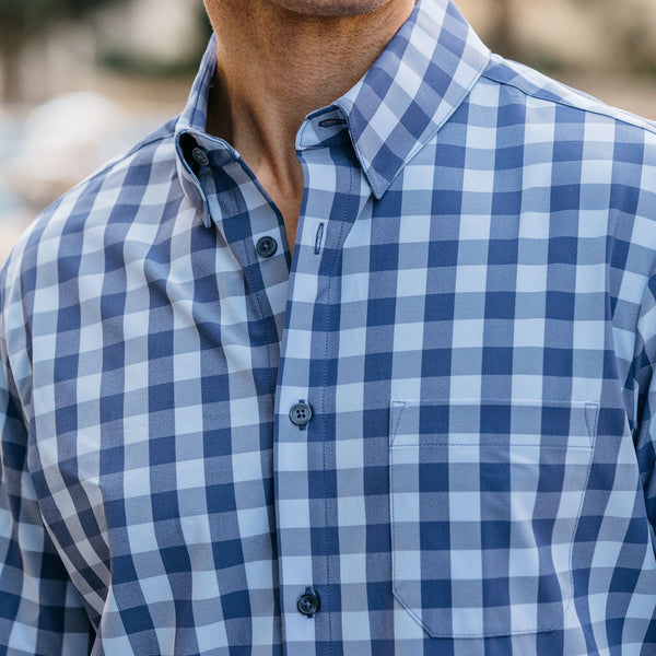 Scout - Blue Check, lifestyle/model photo