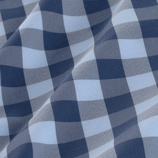 Scout - Blue Check, fabric swatch closeup