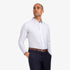 Mizzen+Main Dress Shirt - Light Blue Mini Check, lifestyle/model photo