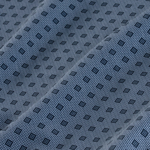 Spade - Navy Diamond Print, fabric swatch closeup