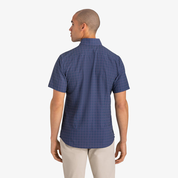 Weston - Navy Diamond Dot Print, lifestyle/model photo