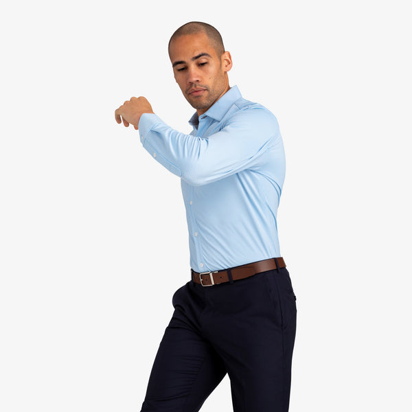 Whitman - Light Blue Gingham, lifestyle/model photo