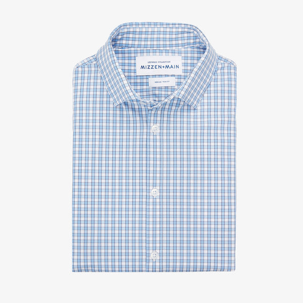 Mizzen+Main Dress Shirt - Light Blue Check, featured product shot