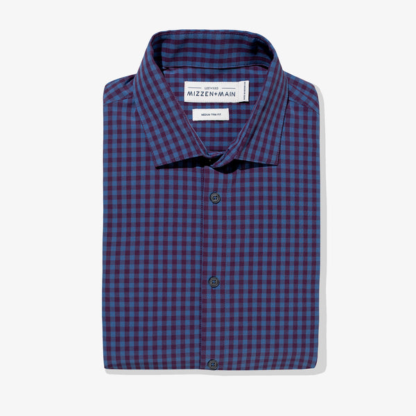 Holmes - Blue Burgundy Mutli Gingham, featured product shot