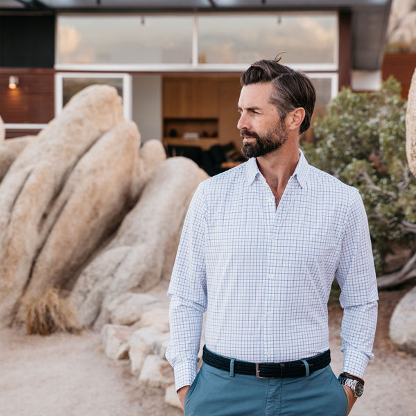 Hopper - Blue Tattersall, lifestyle/model photo