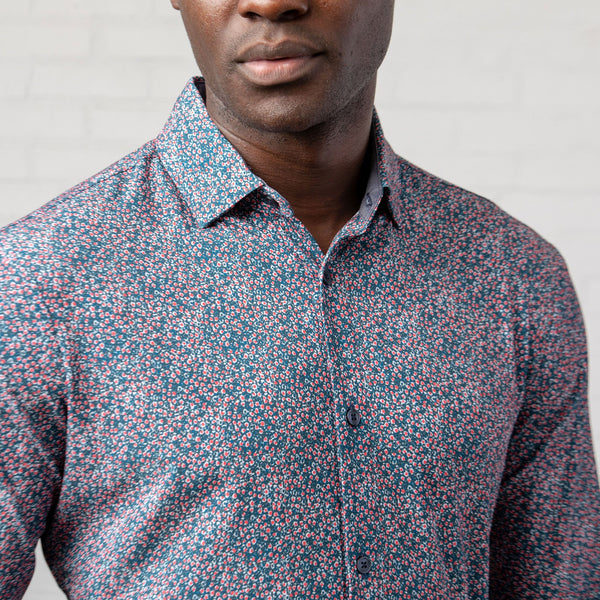 Kincade - Red Floral Print, lifestyle/model photo