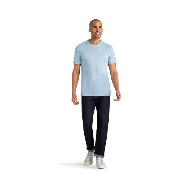 Luxe Tee - Light Blue, lifestyle/model photo