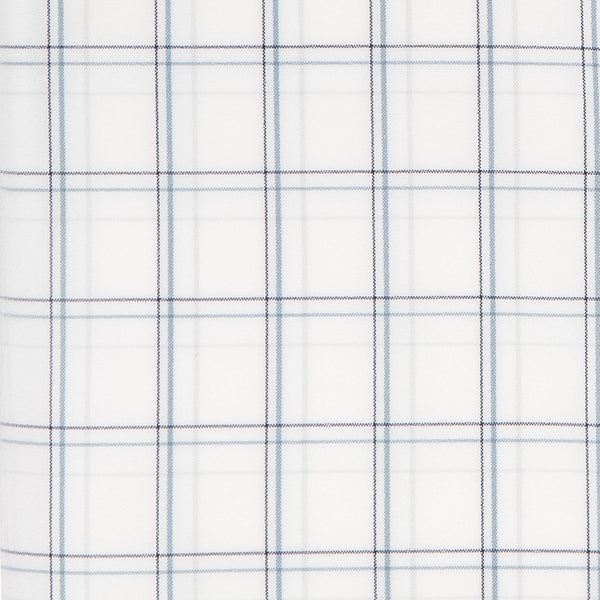 Sanders - Blue White Multi Plaid, fabric swatch closeup