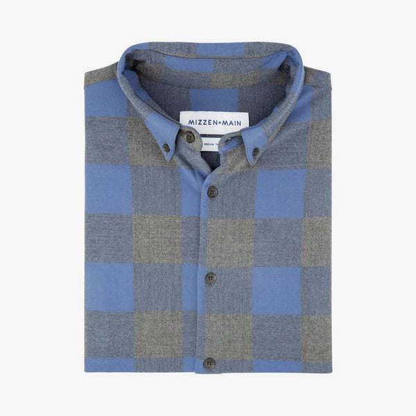Sierra - Blue and Gray Large Check Flannel, featured product shot