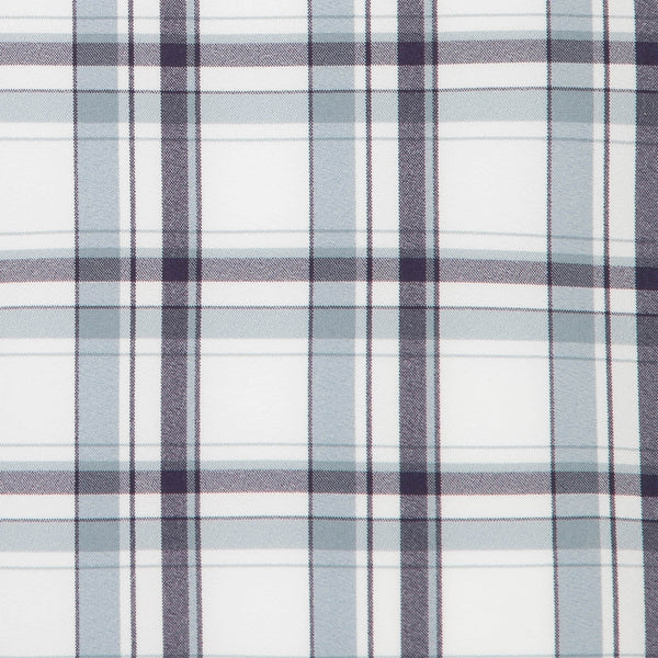 Sutherland - Navy Blue White Multi Plaid, fabric swatch closeup