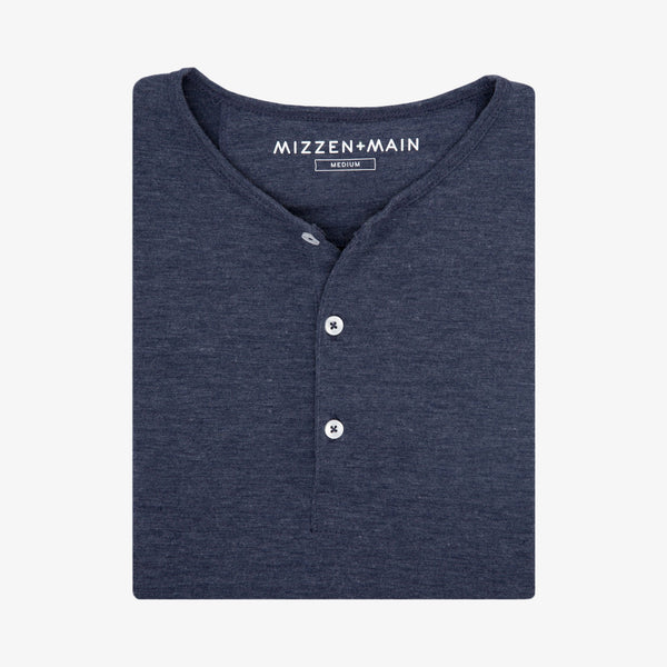 Tigua - Navy Short Sleeve Henley, featured product shot