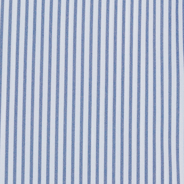 Wilkes - Blue Pinstripe, fabric swatch closeup