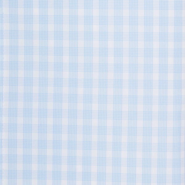 Williams - Light Blue Check, fabric swatch closeup